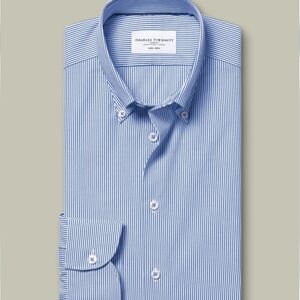 Charles Tyrwhitt Pinpoint Oxford Button Down Slim Fit Shirt - 17